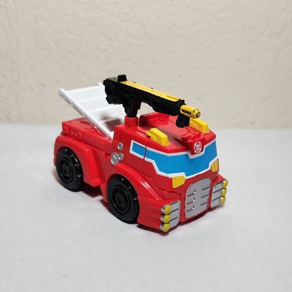 Transformers Playskool Rescue Bots Heatwave The Fire Bot Truck W/ Blaster Loose - Picture 2 of 8